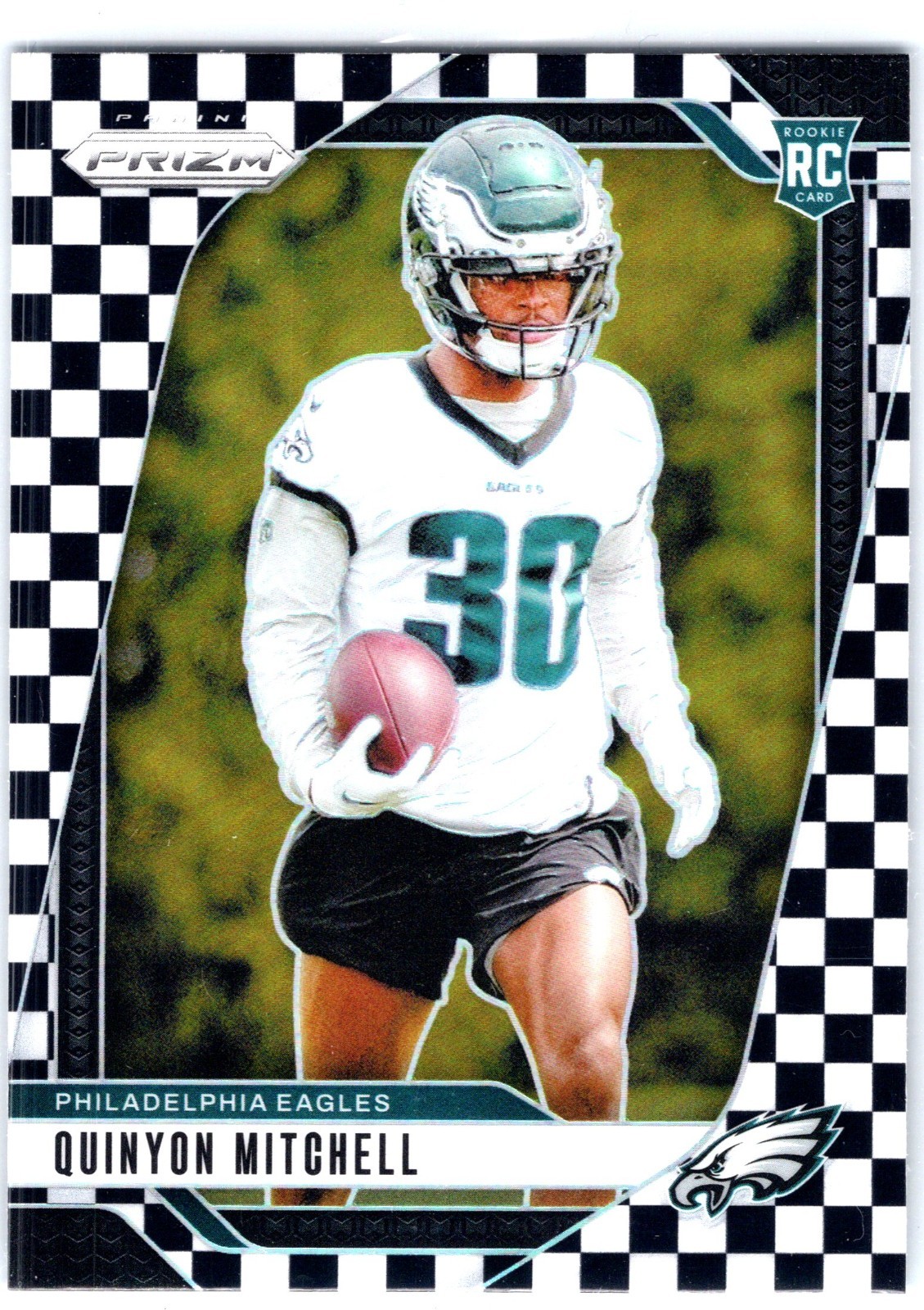 2024 Panini Prizm - Rookies Quinyon Mitchell #381 Black & White Checker Prizm...