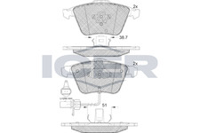 Icer Bremsbelagsatz Vorne Ate-System für Audi A4 B6 Limo Kombi Cabrio B7 02-07