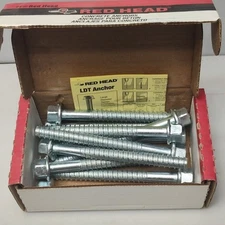 Qty 10 - 5/8" x 6" Red Head Tap Con Heavy Duty Concrete Anchor Screws Bolts Lag
