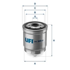 ORIGINAL® Ufi Kraftstofffilter für Opel CORSA A CC KADETT D ASCONA C KADETT E