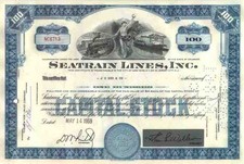 Seatrain Lines 1959 Delaware New Orleans Savannah Texas Certificate 100 Shares