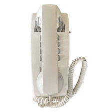 Cortelco ITT White Vintage Touch Tone Wall Phone Not Tested 