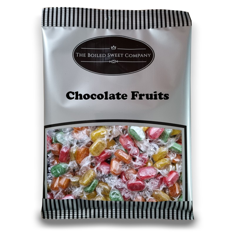 Chocolate Fruits 1Kg - Bulk 1Kilo Traditional Individually Wrapped Boiled Sweets