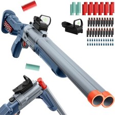 30 inch Foam Blaster Shotgun with Double Barrel Soft Bullets Gun with Shell E...