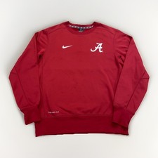 Nike Sweatshirt Mens M Alabama Crimson Tide Y2k Pullover Red Fleece