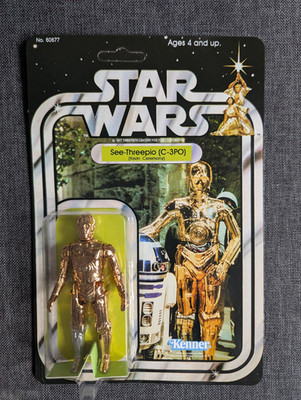 Star Wars Vintage Stan Solo C-3PO Yavin Ceremony auf SW Karte Custom MOC