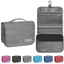 Toiletry Bag Travel Bag with Hanging Hook, Waterproof Shower Bathroom Hanging...
