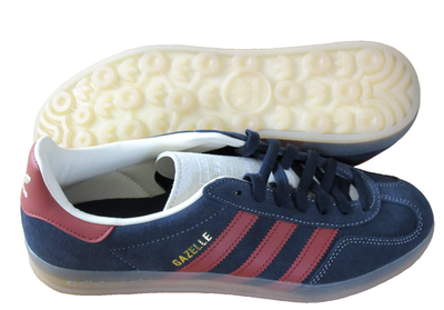 Adidas Men's Gazelle Indoor Suede Striped Shoes Navy Red White Size 11  JH5404 | eBay