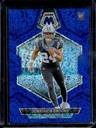 2024 Panini Mosaic Jonathon Brooks RC Blue Sparkle Prizm Rookie #/96 Panthers