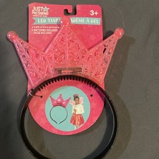 Just Pretending Dress-up Fun Pink Plastic LED Tiara 5.875" x 8" BATTERIES INCLU