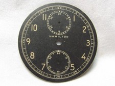 NOS 1942 WWII HAMILTON MODEL 23 NAVIGATIONAL STOPWATCH CHRONOGRAPH DIAL ONLY