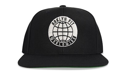 Brklyn Fit : WORLDWIDE (BLACK/WHITE) - SNAPBACK
