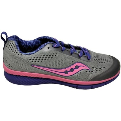 Saucony Sneakers SY-G Ideal Youth Girl Size 4.5 Running Sneakers Grey And Purple