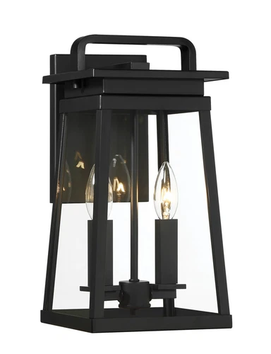 Minka Lavery Isla Vista 2 Light Outdoor Wall Mount, Coal - Picture 1 of 6