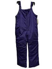 London Fog Snow Bibs Girls 14-16 large Purple kids Youth Ski Pants Snowmobile