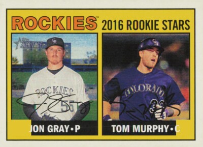 2016 Topps Heritage - Rookie Stars Jon Gray, Tom Murphy #166 (RC)