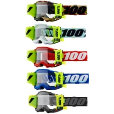 *FREE SHIPPING* 100 PERCENT ACCURI 2 FORECAST GOGGLES ROLL-OFF CLEAR LENS