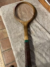 TENNIS RACKET Vintage Wooden Early Wilson Fairfield W/Cage