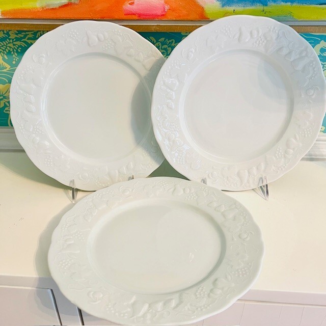 NEW philippe deshoulieres blanc de blanc Dinner plates 3 made in