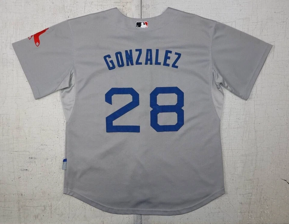 Red Sox Boston Adrian Gonzalez #28 Majestic Cool Base Gray Baseball Jersey 50 - Image 2 of 4