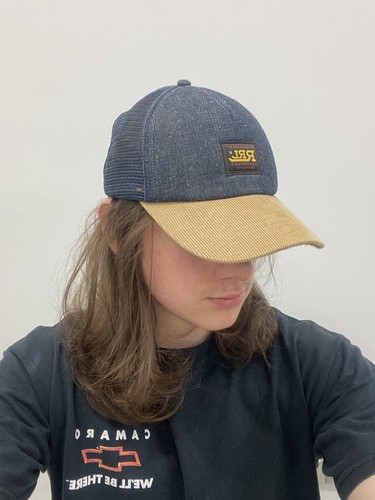 Double Rl Ralph Lauren Selvedge Denim Southwest Trucker Cap RRL Long R Mesh - Picture 5 of 14