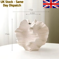 Coral Ceramic Vase Nordic Beige Matte Flower Art Pampas Grass for Home Decor
