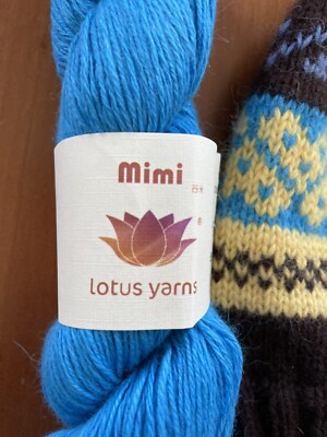 Lotus Yarns Mimi Mink/Cashmere/Wool Blend Lace Weight Aqua#31, Lot4257 328 Yards