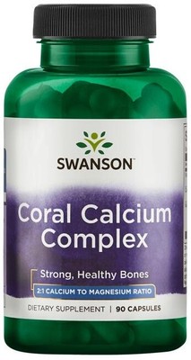 Swanson Coral Calcium Complex - 90 caps (204,00 EUR/kg)