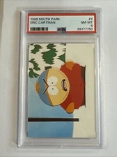 SOUTH PARK #2 ERIC CARTMAN 1998 COMIC IMAGES VTG ROOKIE CARD - GRADED PSA 8