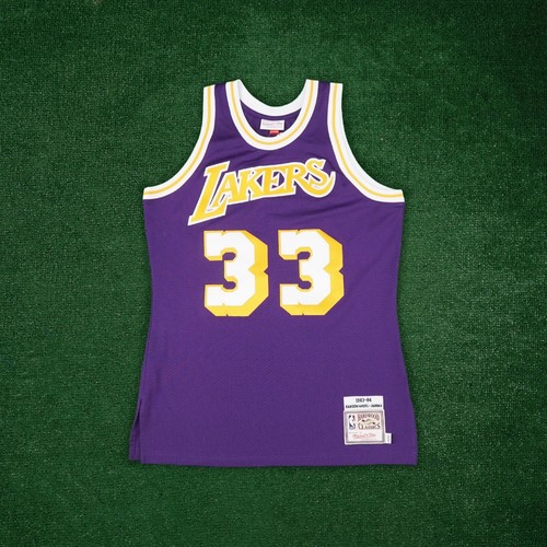 Kareem Abdul-Jabbar LA Lakers NBA Mitchell & Ness Purple Men's Authentic Jersey - Picture 2 of 4