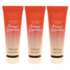 Victorias Secret Amber Romance Fragrance Body Lotion for Women- 8 oz - Pack of 3