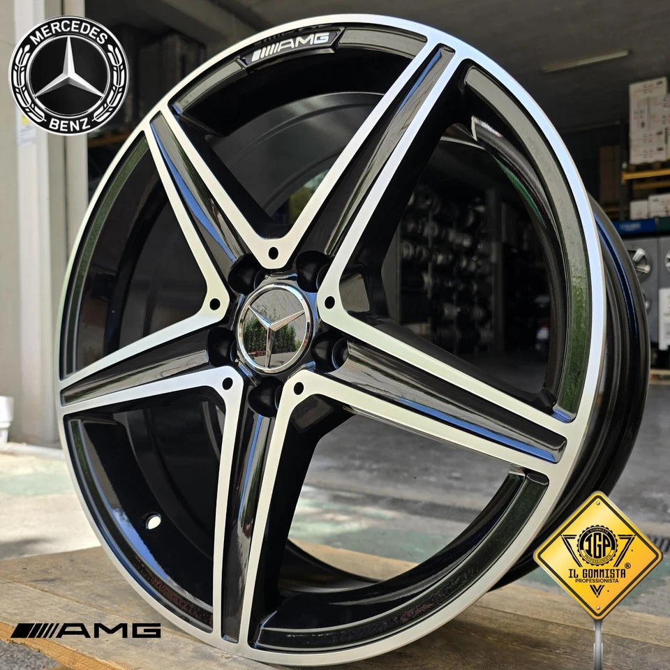 ✅AMG KIT 4 Cerchi In Lega 18 Compatibili con Mercedes Classe A B C E CLA GLA GLC - Imagen 4 de 4