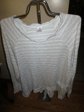  Womens Active Life Gray/White Striped Sweatshirt Size XXL Very Good Condition