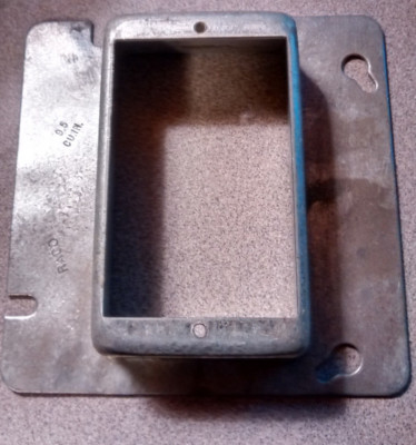 Appleton EGS 856-100 4-11/16'' SQ 1-Device Tile Cover Mud Ring 1'' Raised Raco 839