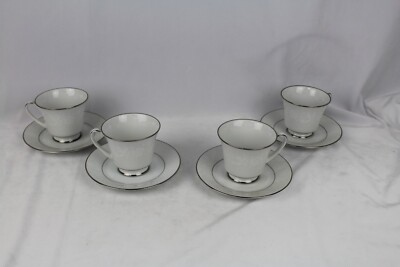Lot of NORITAKE RANIER 6909 Coffee Tea Cups and Saucers 3