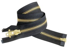 YKK 8 4" - 36" Brass Metal Separating Heavy Duty Jacket Zippers Color Black