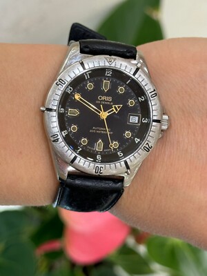 Oris Diver Watch 7401 Automatic Date Mens 38mm Swiss Made | eBay