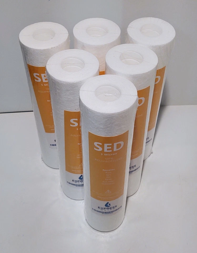 Express Water Sediment Filter Replacement 5 Micron High Capacity 10 inch 6 Pack - Image 2 of 4