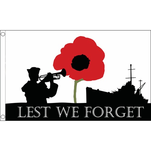 8ft 5ft 3ft Lest We Forget Poppy Army Navy RAF Soldier Remembrance Flag Flags - Picture 38 of 44
