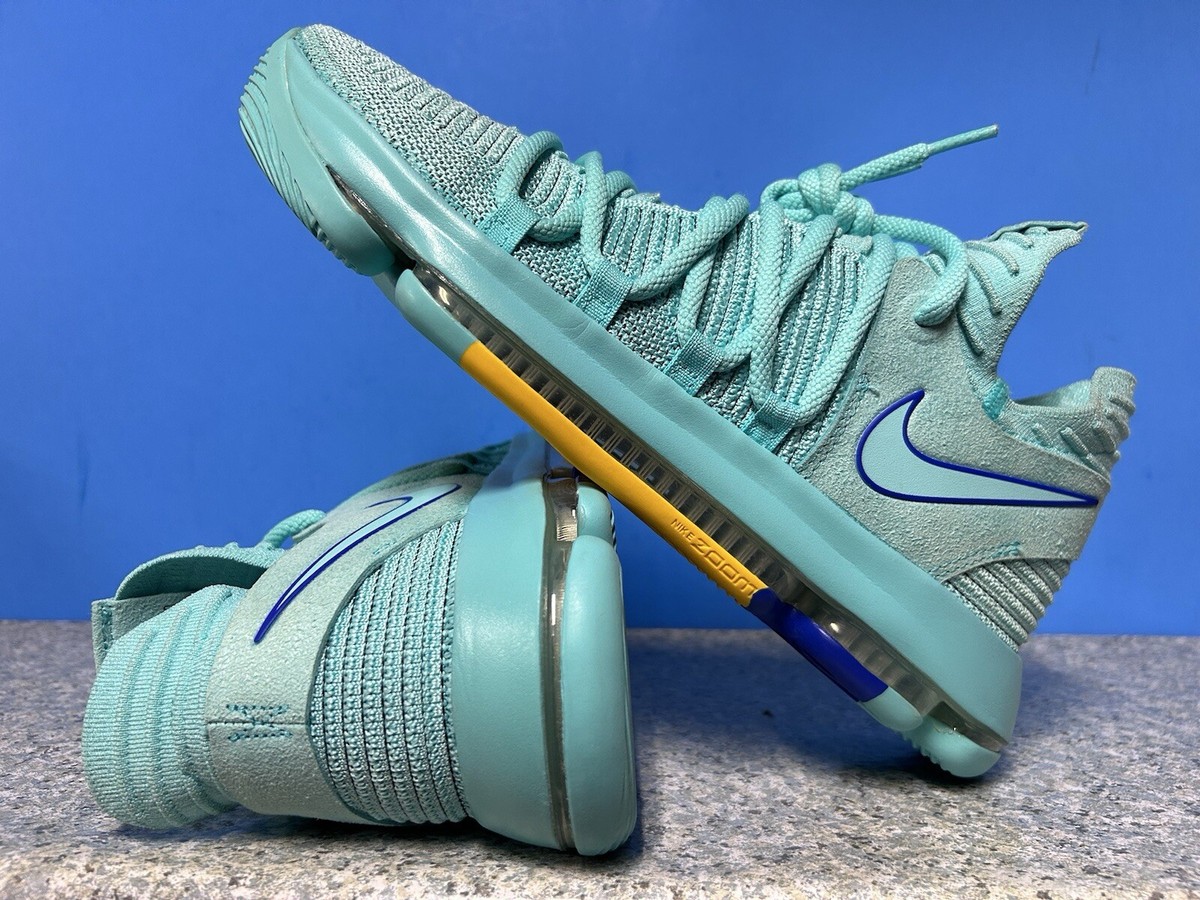 Nike KD 10 City Edition Hyper Turquiose Blue Sz 10.5 Men Kevin