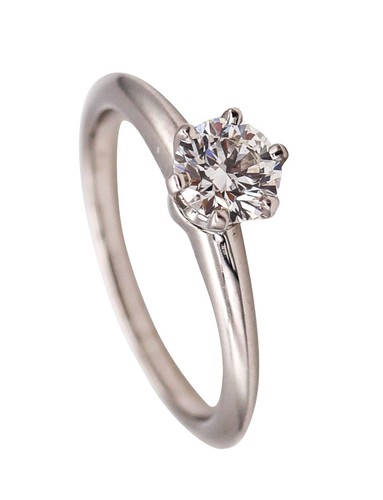 Tiffany & Co Pt950 Diamond Ring 0.24ct I VS1 3EX Harmony - Auth