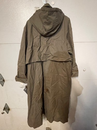 Fleet Street Vintage Trench Coat Beige Size 16 Raincoat Duster Liner & Hood - Picture 15 of 18