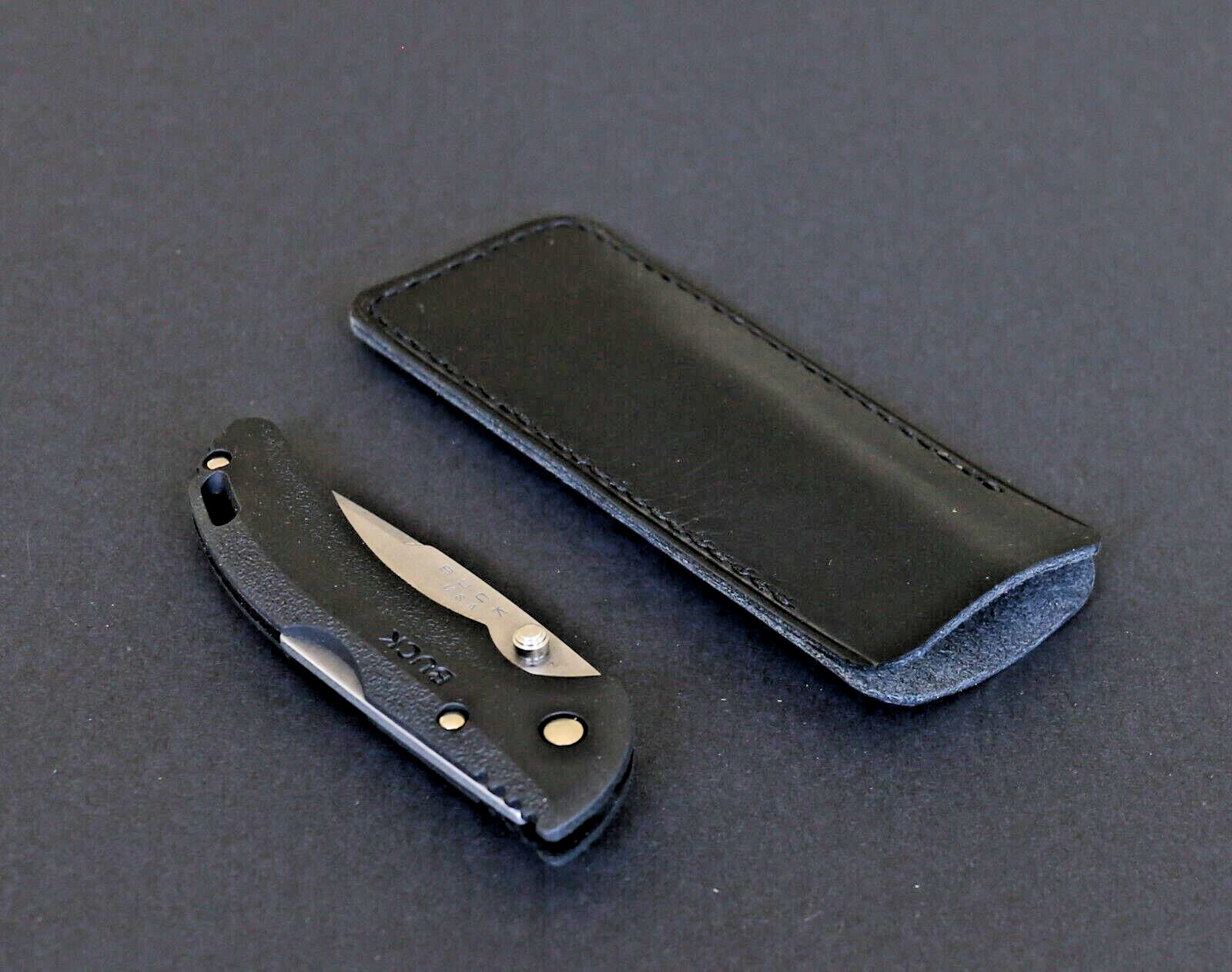 Leather Folding Blade Knife Sheath, Black Leather Knife Sheath, EDC Tools Pocket