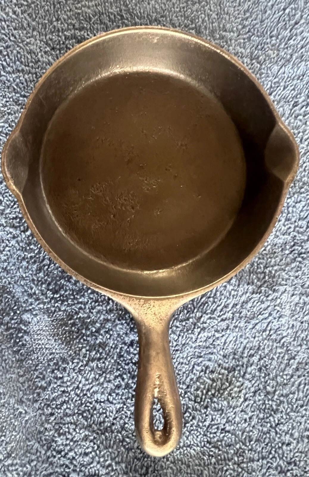 RARE Vintage Nickel Plated Curved "Wagner" logo Toy skillet