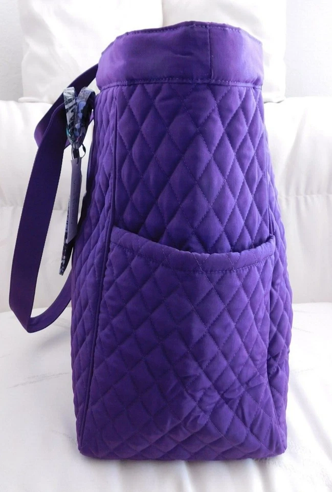 Bolso de Mano Vera Bradley Get Going Carried Away Grande Saúco Púrpura Microfibra Nuevo con Etiquetas Foto 4 de 4