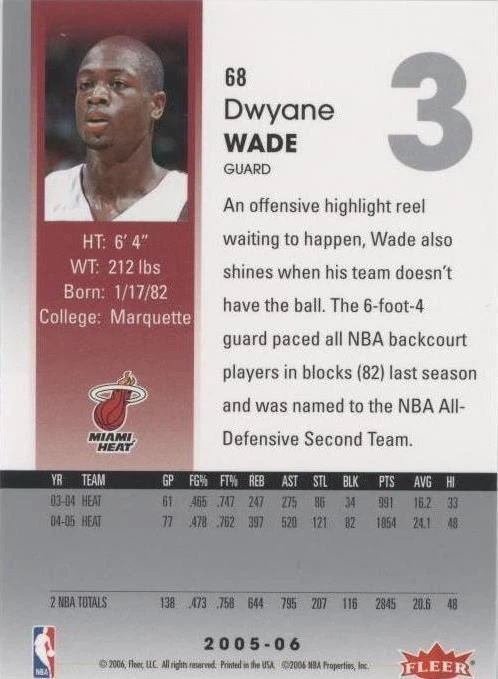 2005-06 NBA Hoops - Dwyane Wade #68