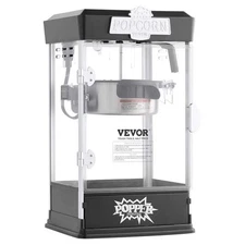 VEVOR Popcorn Machine Black 480W 4oz Kettle Commercial Tabletop 1.5Gal Maker