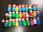 Vintage Little People 60s-80s Wood & Plastic Figures Lot 30 Pieces Fisher Price