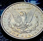 B38 💎 1896 Morgan Silver Dollar A/U++ STUNNING Deep RAINBOW RIM Toning