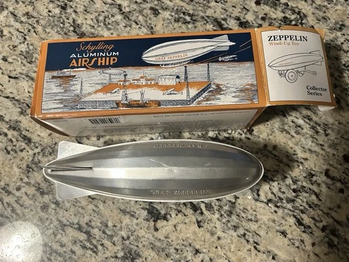 Vintage Schylling Tin Wind-Up Airship Zeppelin Graf Zeppelin Reproduction Toy